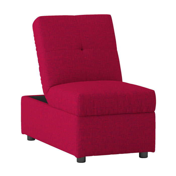 Denby Storage Ottoman Chair RED