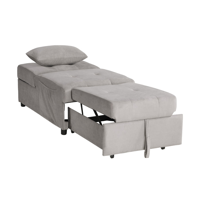 Garrell Lift Top Storage Ottoman with Pull-out Bed BROWNISH GREY