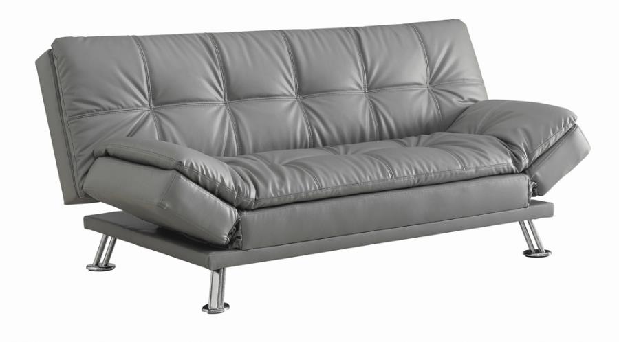 Dilleston Tufted Back Upholstered Sofa Bed Grey