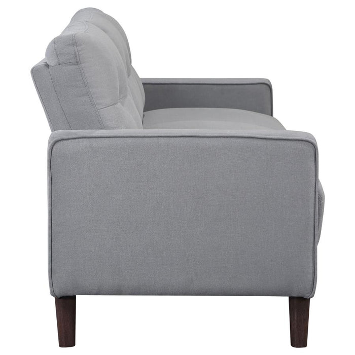 Bowen Upholstered Track Arms Tufted Sofa Grey