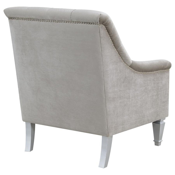 Avonlea Sloped Arm Tufted Chair Grey VELVET