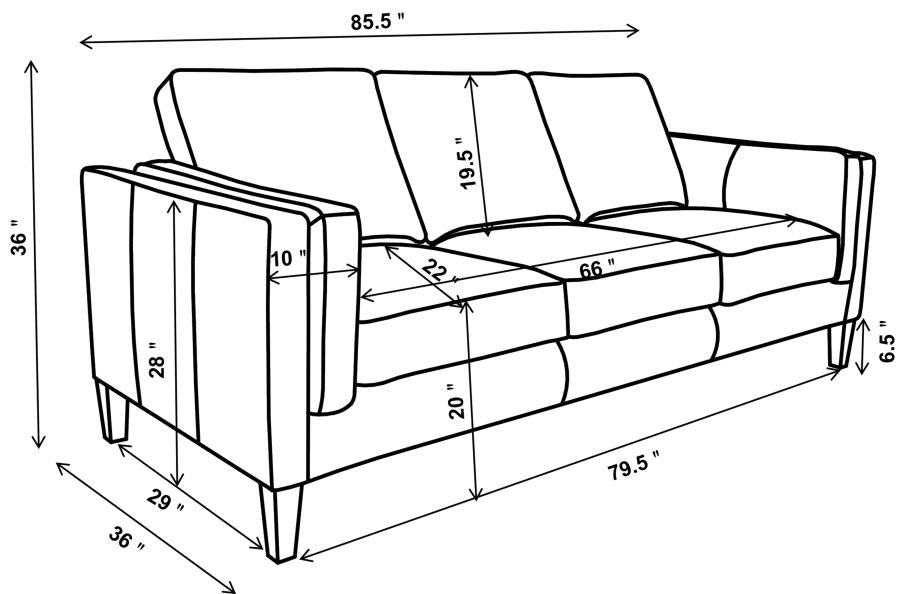 Locke Sofa VINTAGE BROWN