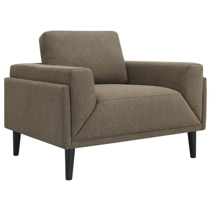 Rilynn Upholstered Track Arms Sofa Brown