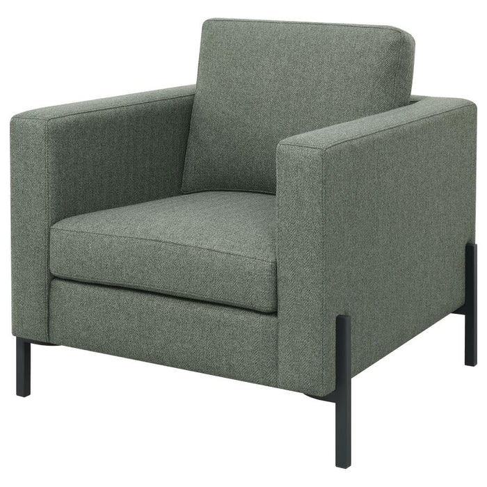 Tilly Upholstered Track Arms Chair Sage