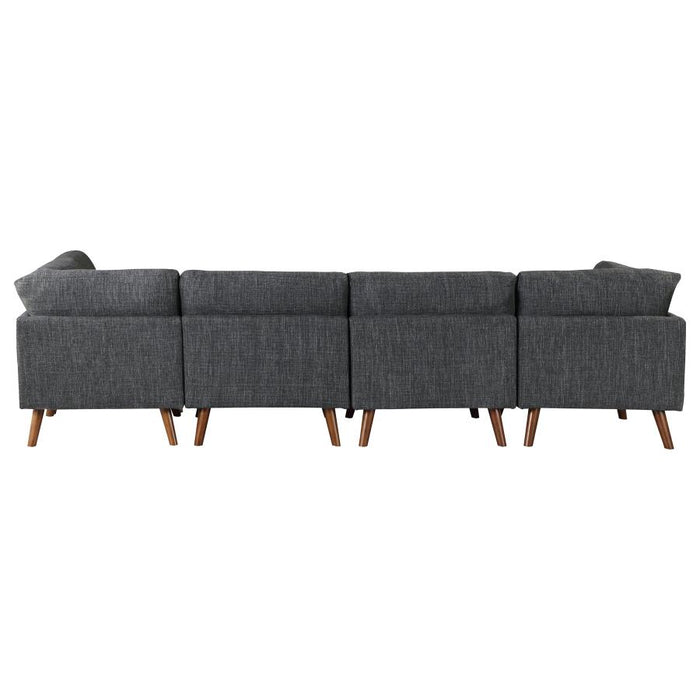 Churchill 5-piece Upholstered Modular Sectional Dark Grey