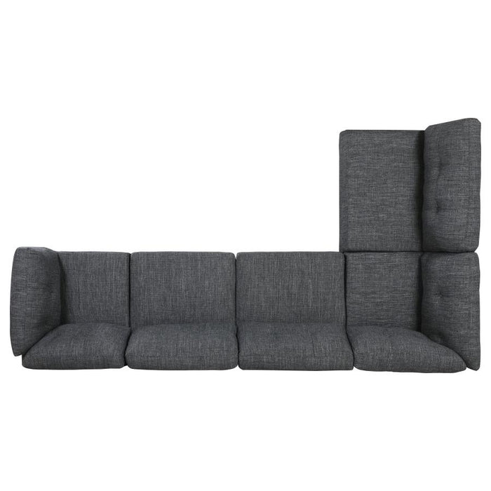 Churchill 5-piece Upholstered Modular Sectional Dark Grey