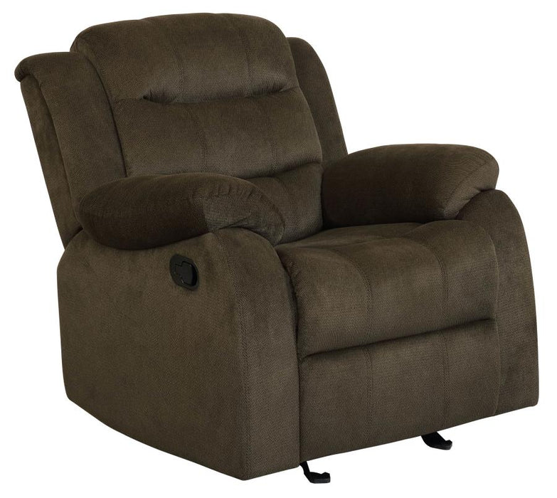 Rodman Pillow Top Arm Recliner Sofa Olive Brown