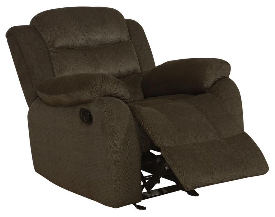 Rodman Pillow Top Arm Recliner Sofa Olive Brown