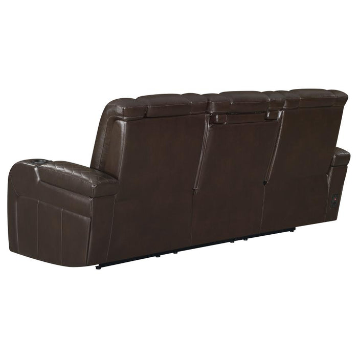 Delangelo Power Reclining Sofa BROWN