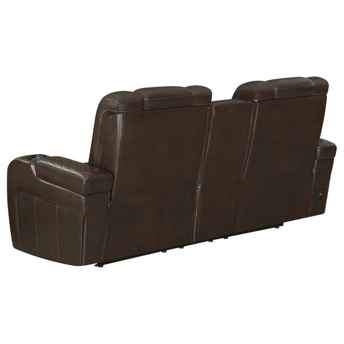 Delangelo Power Reclining Sofa BROWN