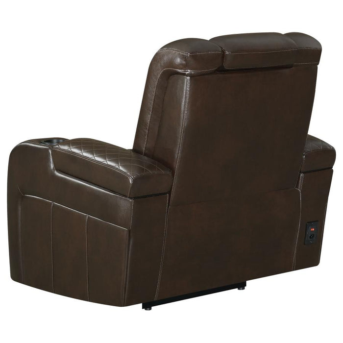 Delangelo Power Reclining Sofa BROWN