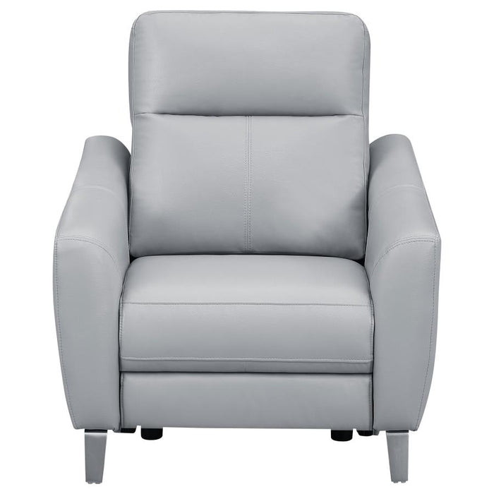 Derek Upholstered Power Recliner LITE GREY