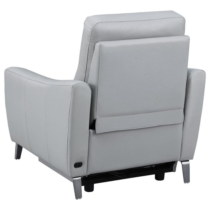 Derek Upholstered Power Recliner LITE GREY