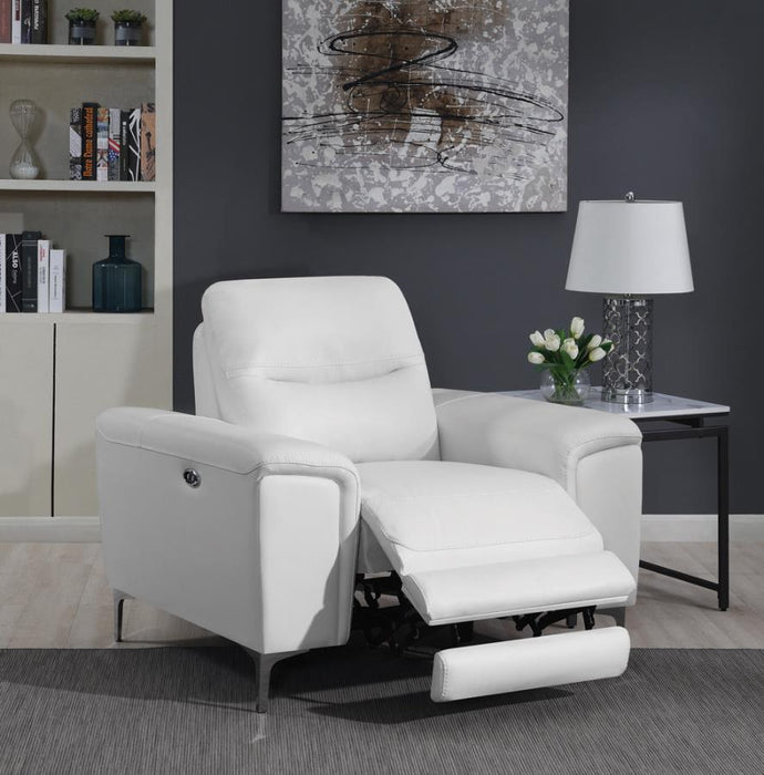 Largo Upholstered Power Recliner White