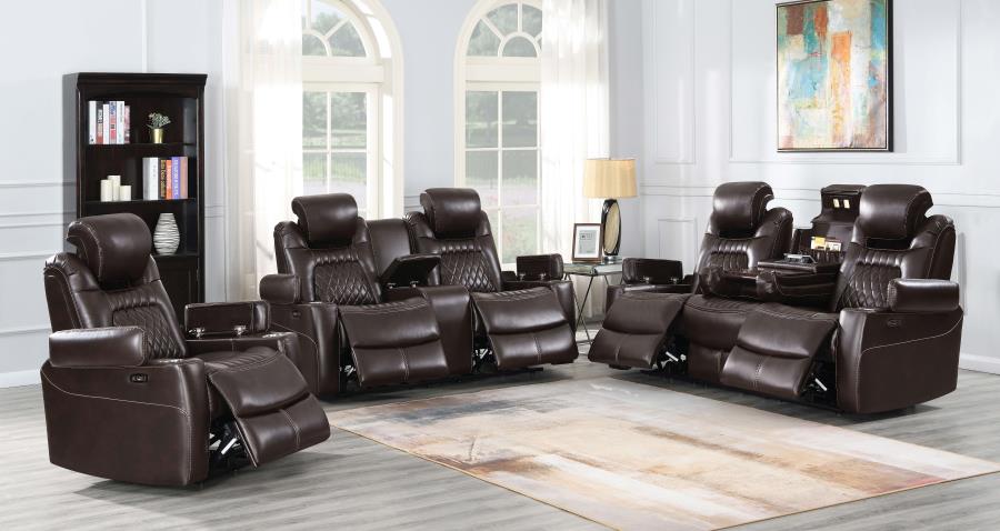 Korbach Upholstered Power^2 Recliner Espresso