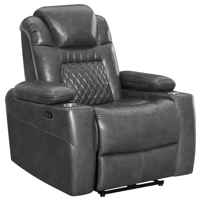 Korbach Upholstered Power^2 Recliner Charcoal