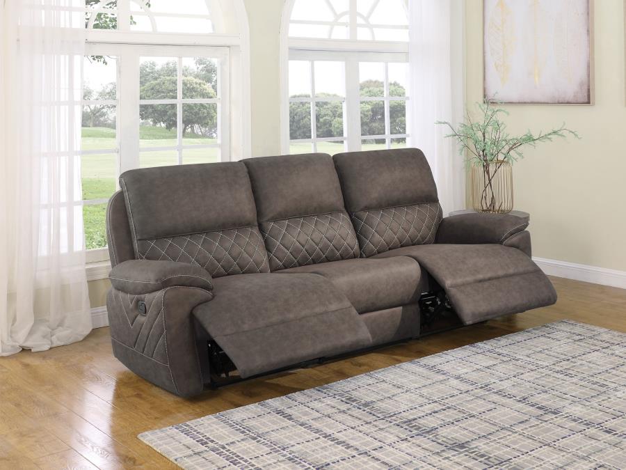 Variel Upholstered Tufted Motion Sofa TAUPE