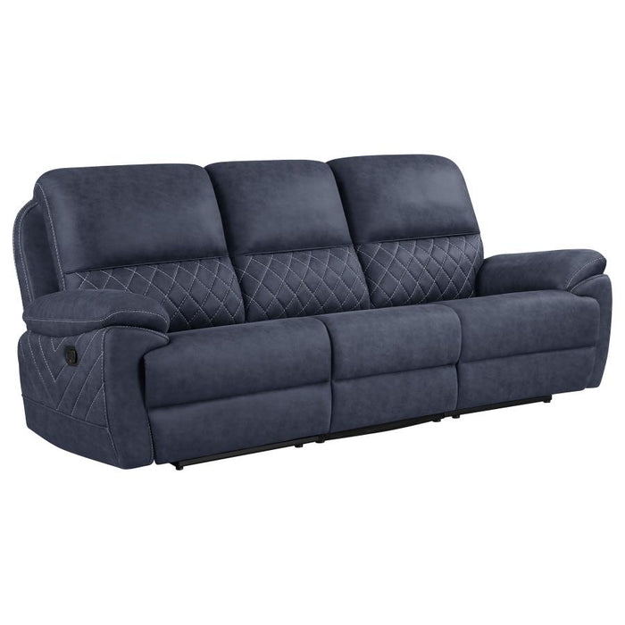 Variel Upholstered Tufted Motion Sofa BLUE