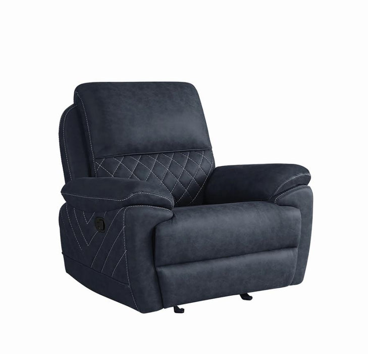 Variel Glider Recliner Blue