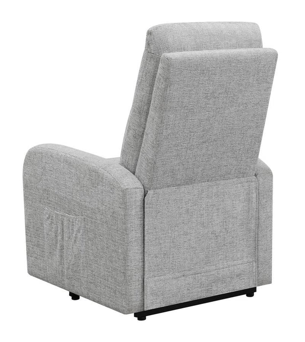 Howie Tufted Upholstered Power Lift Recliner Grey