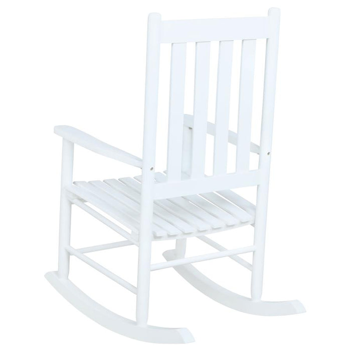 Annie Slat Back Wooden Rocking Chair White (adult size)