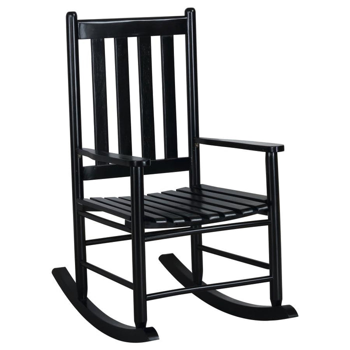 Annie Slat Back Wooden Rocking Chair Black (adult size)