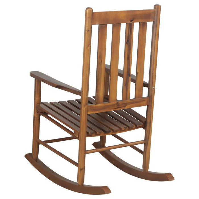 Annie Slat Back Wooden Rocking Chair Golden Brown (adult size)