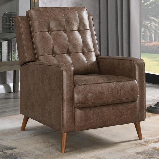 davidson-upholstered-tufted-push-back-recliner-brown