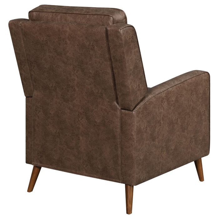 Davidson Upholstered Tufted Push Back Recliner Brown