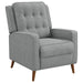 davidson-upholstered-tufted-push-back-recliner-grey