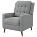 davidson-upholstered-tufted-push-back-recliner-grey