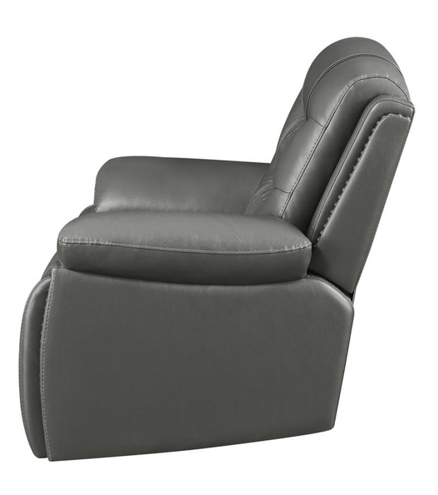 Flamenco Tufted Upholstered Power Recliner Charcoal