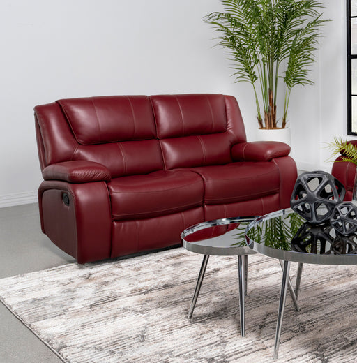 camila-upholstered-motion-reclining-loveseat-red-faux-leather