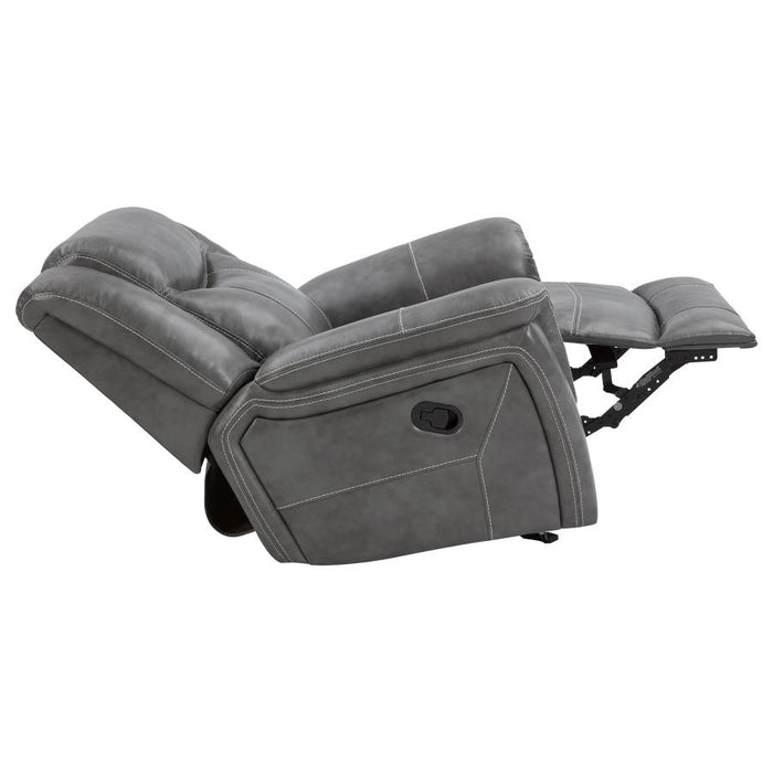 Conrad Upholstered Motion Glider Recliner Grey