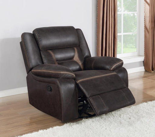 greer-upholstered-tufted-back-glider-recliner-dark-brown