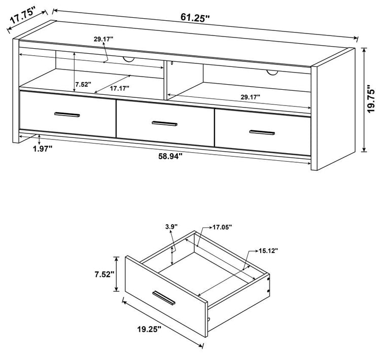 Alton 61" TV Stand BLACK ONLY