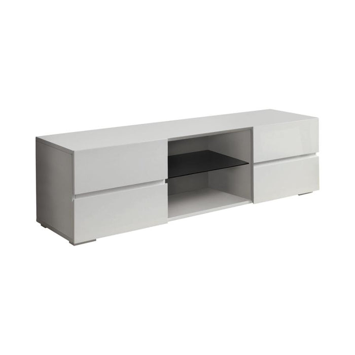 Galvin 4-drawer TV Console GLOSSY WHITE