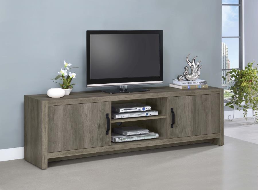 Hays 2-door 71" TV Console GREY DRIFTWOOD ONLY