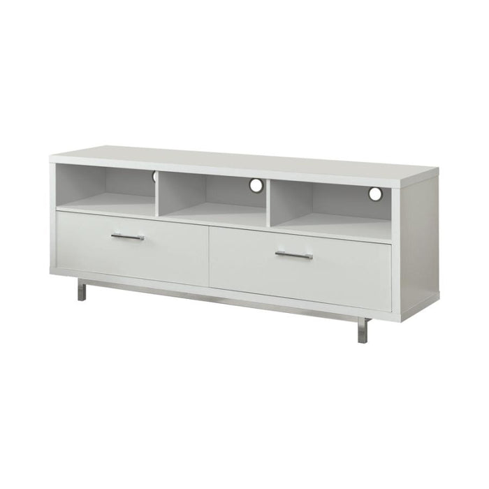 Casey 2-drawer Rectangular 60"TV Console WHITE