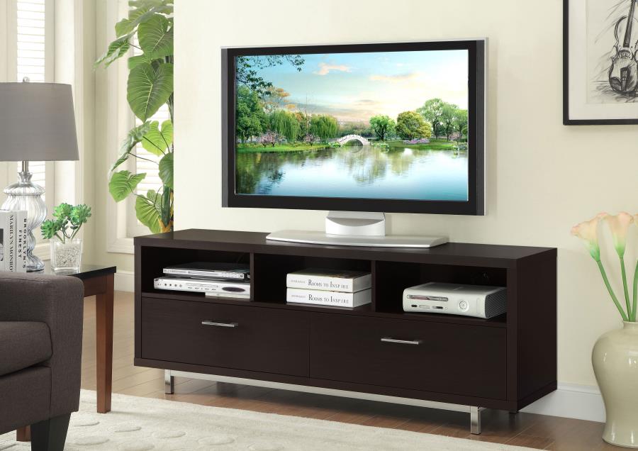 Casey 2-drawer Rectangular 60"TV Console CAPPUCCINO