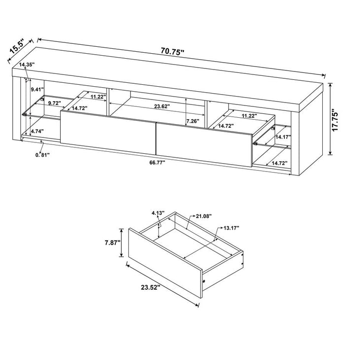 Jude 71" TV Stand WHITE ONLY