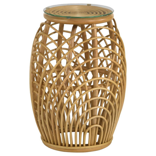 dahlia-round-glass-top-woven-rattan-end-table-natural-brown