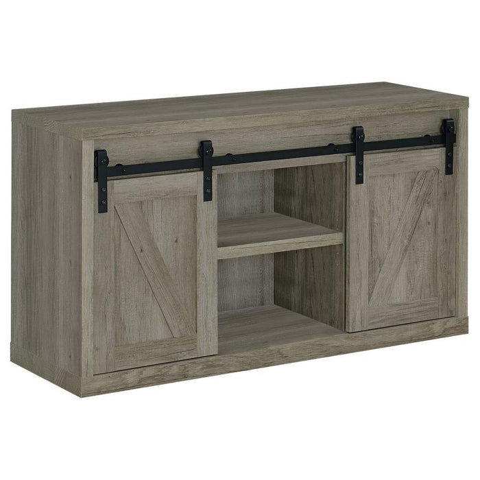 Brockton 47-inch 3-shelf Sliding Doors TV Console GREY DRIFTWOOD