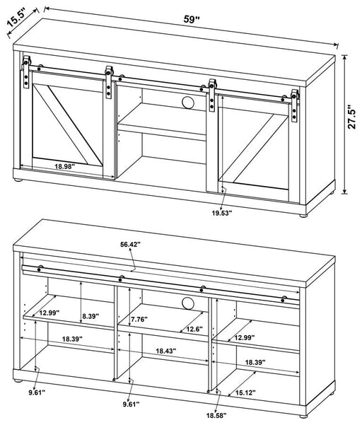 brockton-59-inch-3-shelf-sliding-doors-tv-console-grey-driftwood