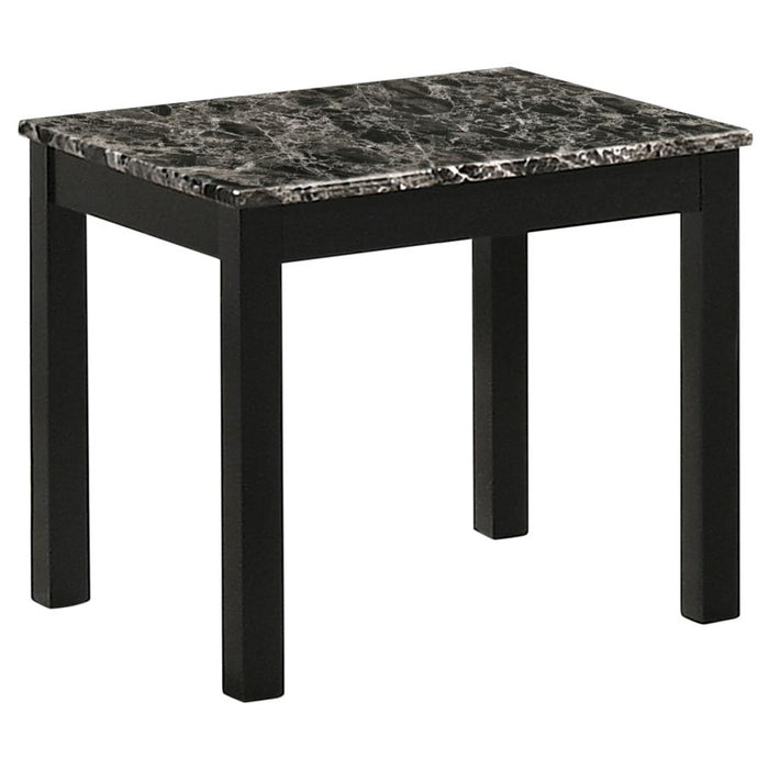 Darius Faux Marble Rectangle 3-piece Occasional Table Set Black