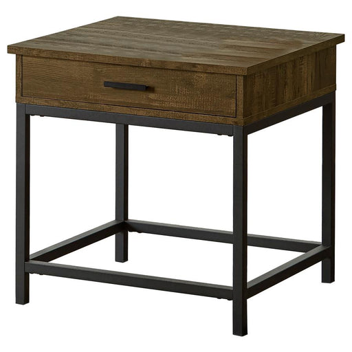 byers-square-1-drawer-end-table-brown-oak-and-sandy-black