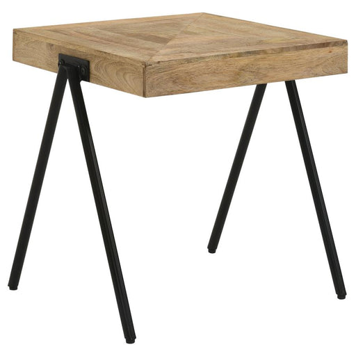 avery-square-end-table-with-metal-legs-natural-and-black-solid-wood