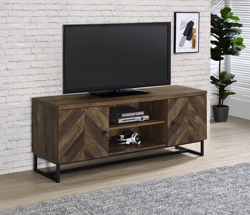 myles-2-door-tv-console-with-adjustable-shelves-rustic-oak-herringbone