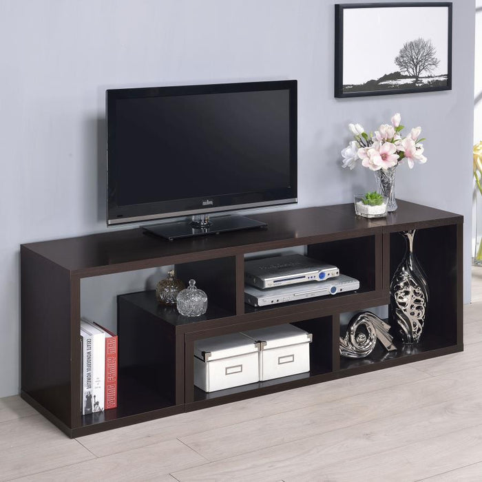 Velma Convertible TV Console and Bookcase Cappuccino