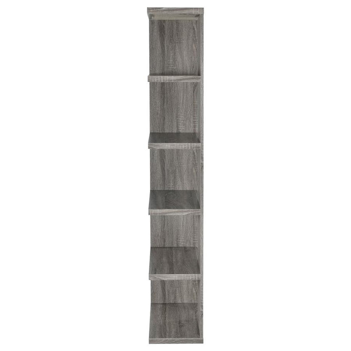 Harrison 5-tier Bookcase Weathered Grey